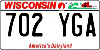 WI license plate 702YGA