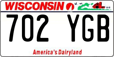 WI license plate 702YGB