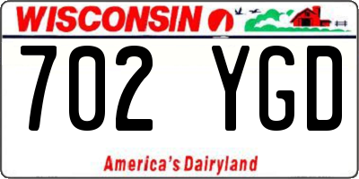 WI license plate 702YGD