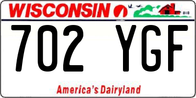 WI license plate 702YGF