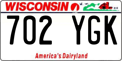WI license plate 702YGK