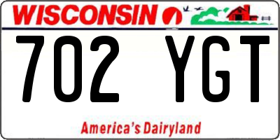 WI license plate 702YGT