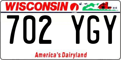 WI license plate 702YGY