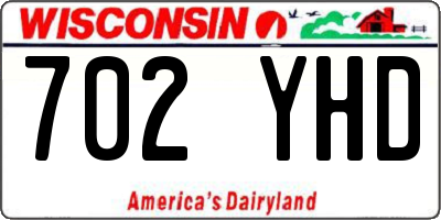 WI license plate 702YHD