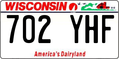 WI license plate 702YHF
