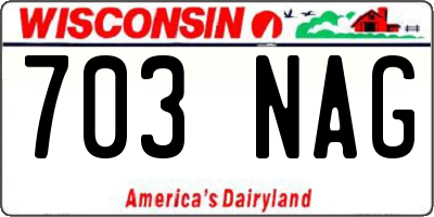 WI license plate 703NAG