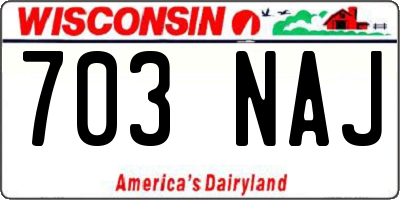 WI license plate 703NAJ