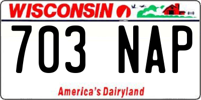 WI license plate 703NAP