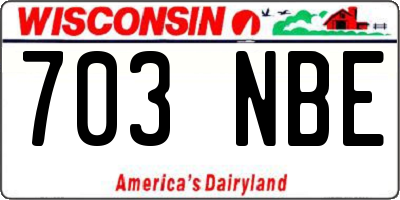 WI license plate 703NBE