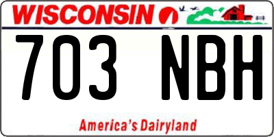 WI license plate 703NBH
