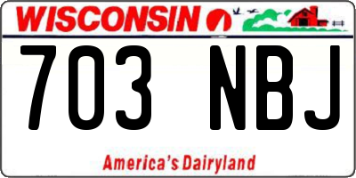 WI license plate 703NBJ