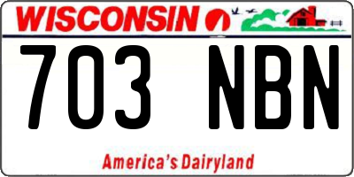 WI license plate 703NBN