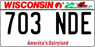 WI license plate 703NDE