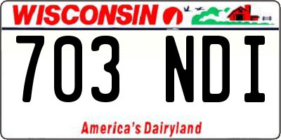 WI license plate 703NDI