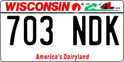 WI license plate 703NDK