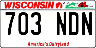 WI license plate 703NDN