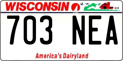 WI license plate 703NEA