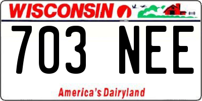 WI license plate 703NEE