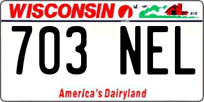 WI license plate 703NEL