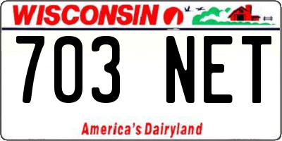 WI license plate 703NET