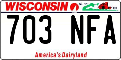 WI license plate 703NFA