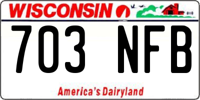 WI license plate 703NFB