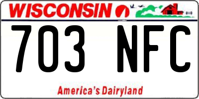 WI license plate 703NFC