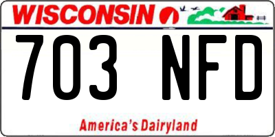 WI license plate 703NFD