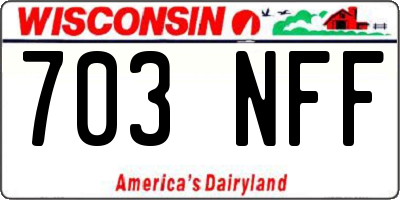 WI license plate 703NFF