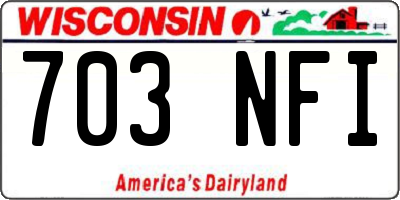 WI license plate 703NFI
