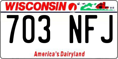 WI license plate 703NFJ