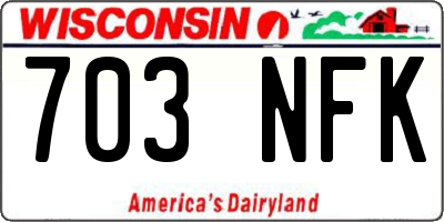 WI license plate 703NFK