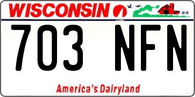 WI license plate 703NFN