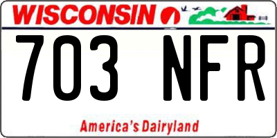 WI license plate 703NFR