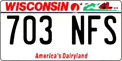 WI license plate 703NFS