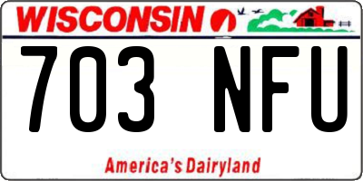 WI license plate 703NFU