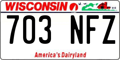WI license plate 703NFZ