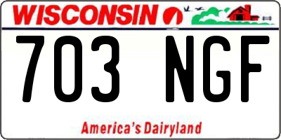 WI license plate 703NGF