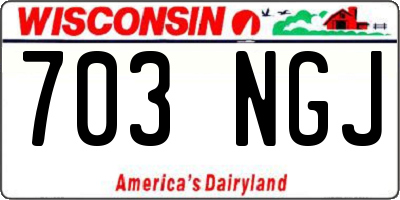 WI license plate 703NGJ