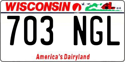 WI license plate 703NGL