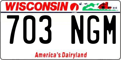 WI license plate 703NGM