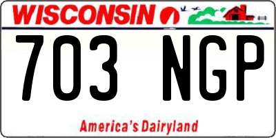 WI license plate 703NGP