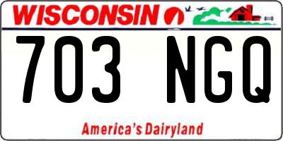 WI license plate 703NGQ