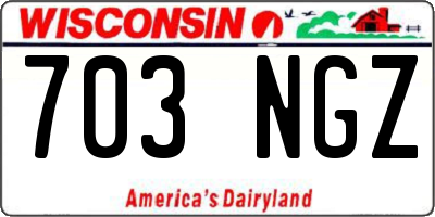 WI license plate 703NGZ