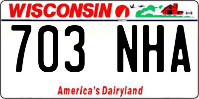 WI license plate 703NHA
