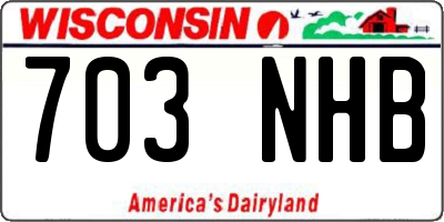WI license plate 703NHB