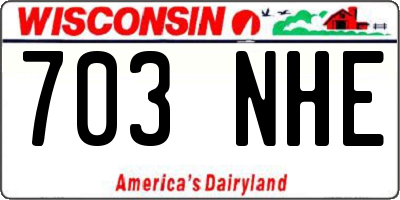 WI license plate 703NHE