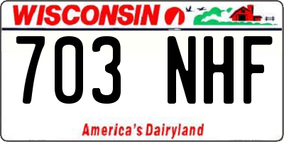 WI license plate 703NHF