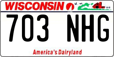 WI license plate 703NHG
