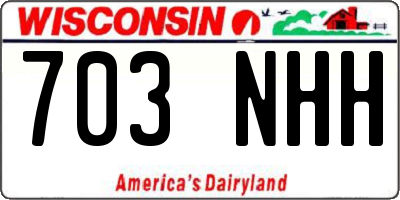 WI license plate 703NHH